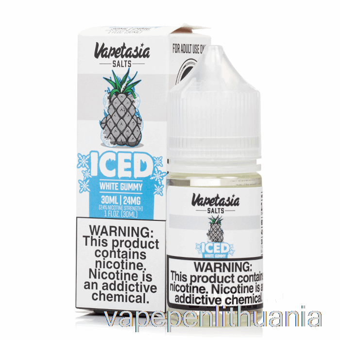 Ledinis Baltas Guminukas - Vapetazijos Druskos - 30ml 24mg Vape Skystis